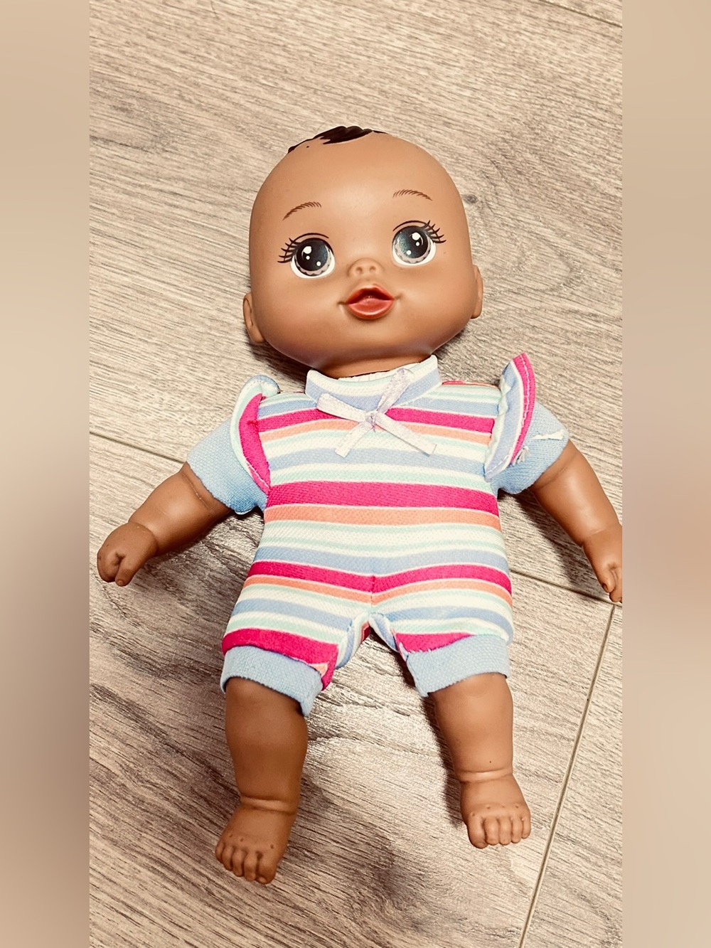 Walmart Baby Doll – 2019 – 8” Toddler Doll with Striped Outfit